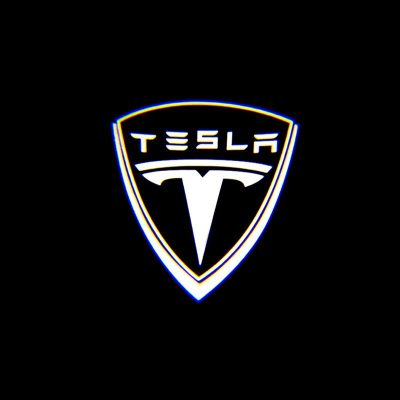 Tesla Door Light Projection switched on