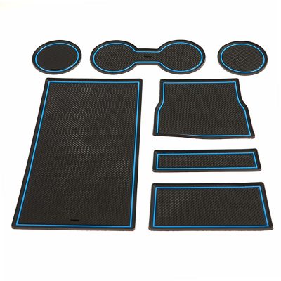 Center compartment mats for tesla model 3 - blue colour