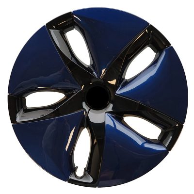 Blue-black wheel cover for the tesla model 3