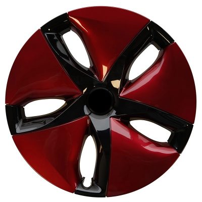 Red-black wheel cover for the tesla model 3