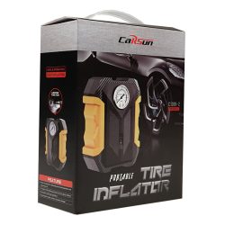 Carsun Portable Tire Inflator in box - Front side view
