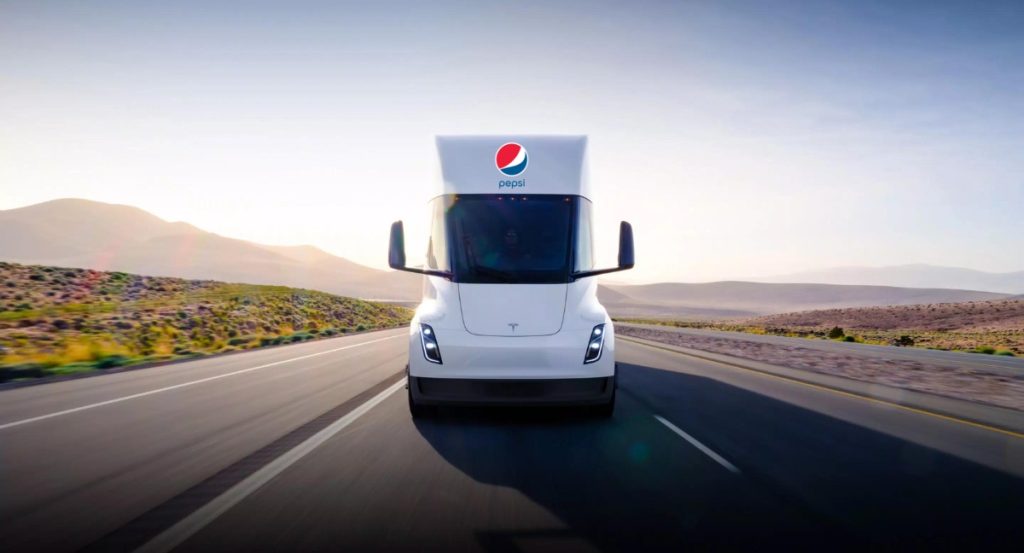 Tesla Semi brings Pepsi to its first electric trucks Teslavie