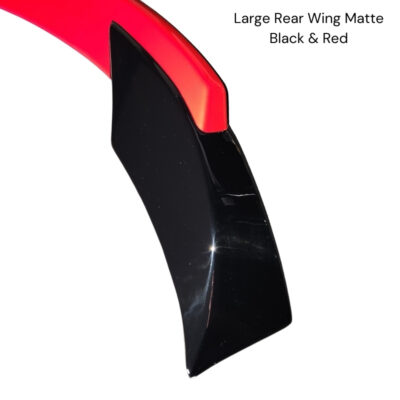 Large Rear Wing Matte Black & Red Spoiler